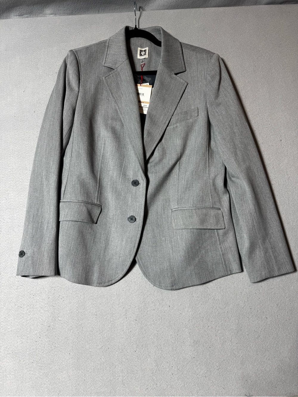 NWT Anne Klein Light Gray Two-Button Men's Blazer